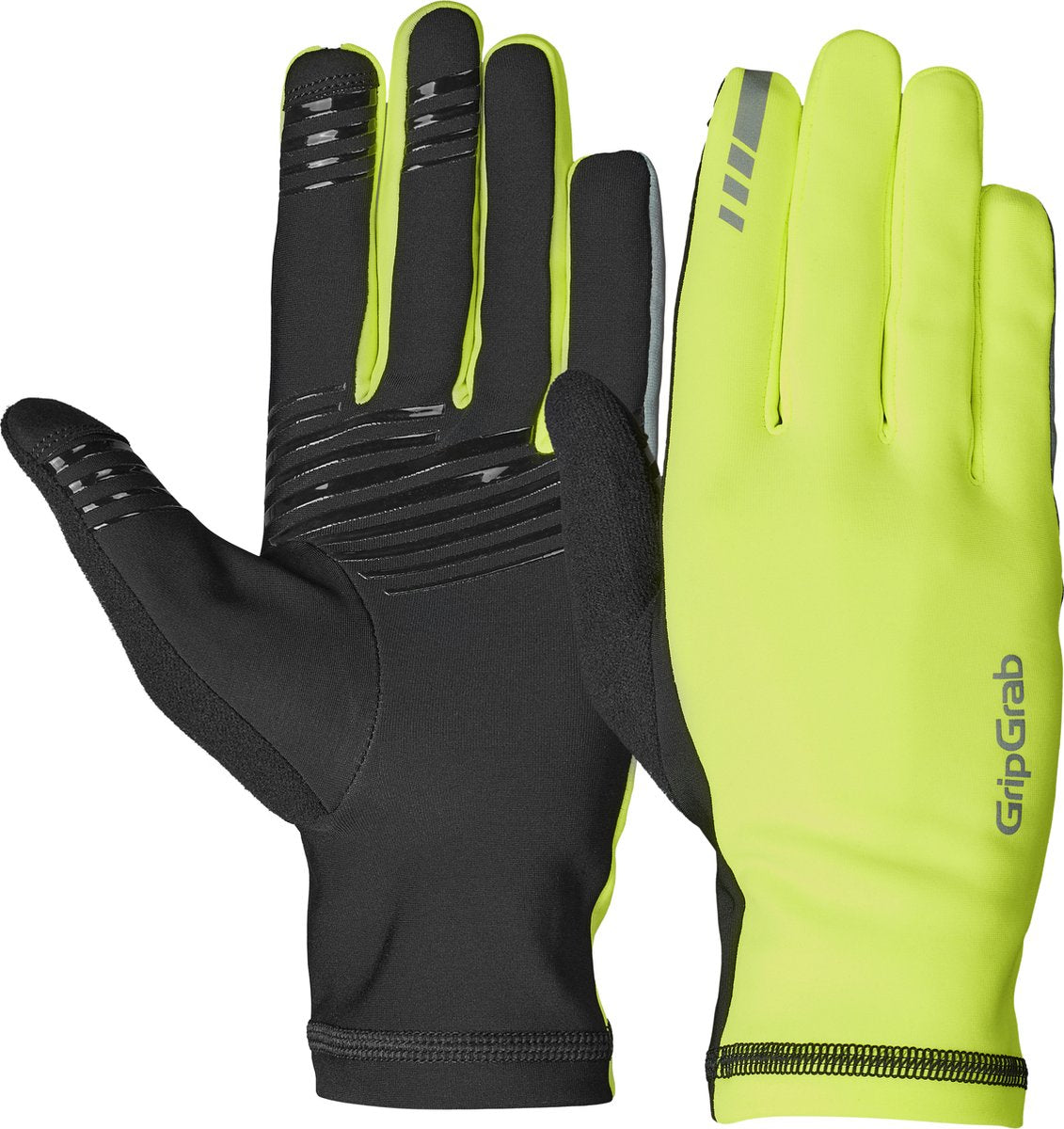 Gripgrab - Isolator 2 Hi-Vis Frühling Herbst Fahrradhandschuhe Langfinger Thermo ohne Polsterung - gelbe Hi-Vis - Unisex - Größe M