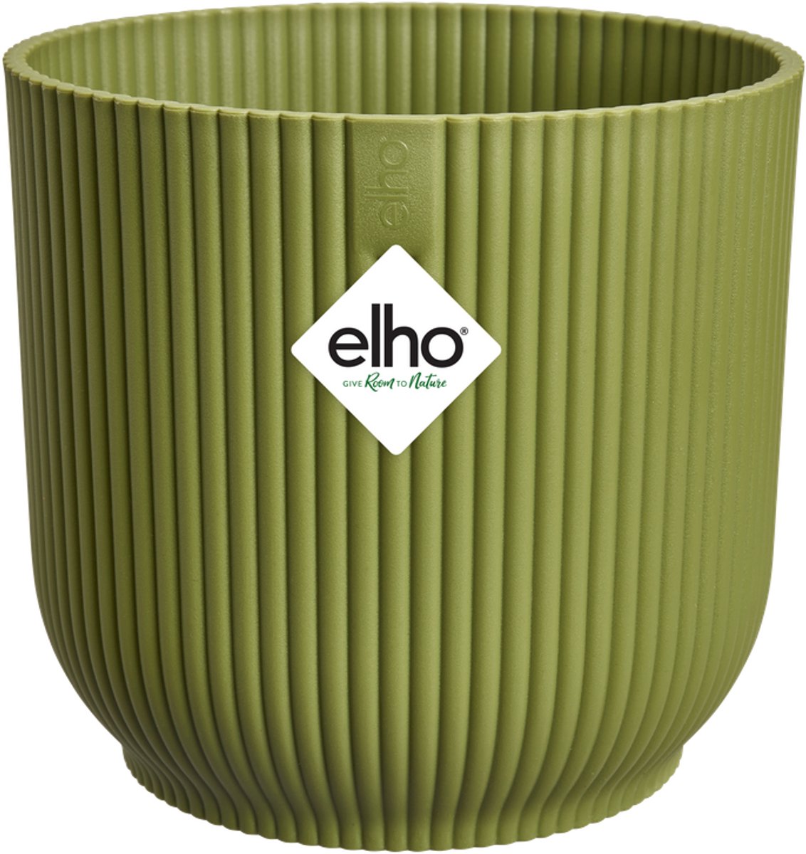 Elho vibes fold rond mini 11 - bloempot voor binnen - 100% gerecycled plastic - ø 11.1 x h 10.5 cm - varengroen