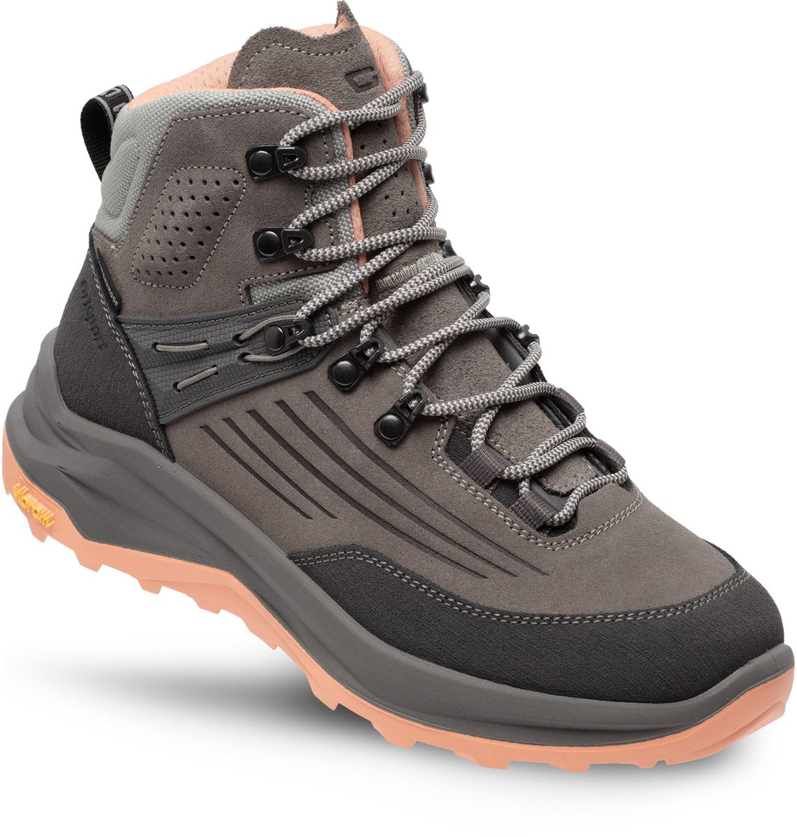 Grisport overland mid dames wandelschoenen - grey peach