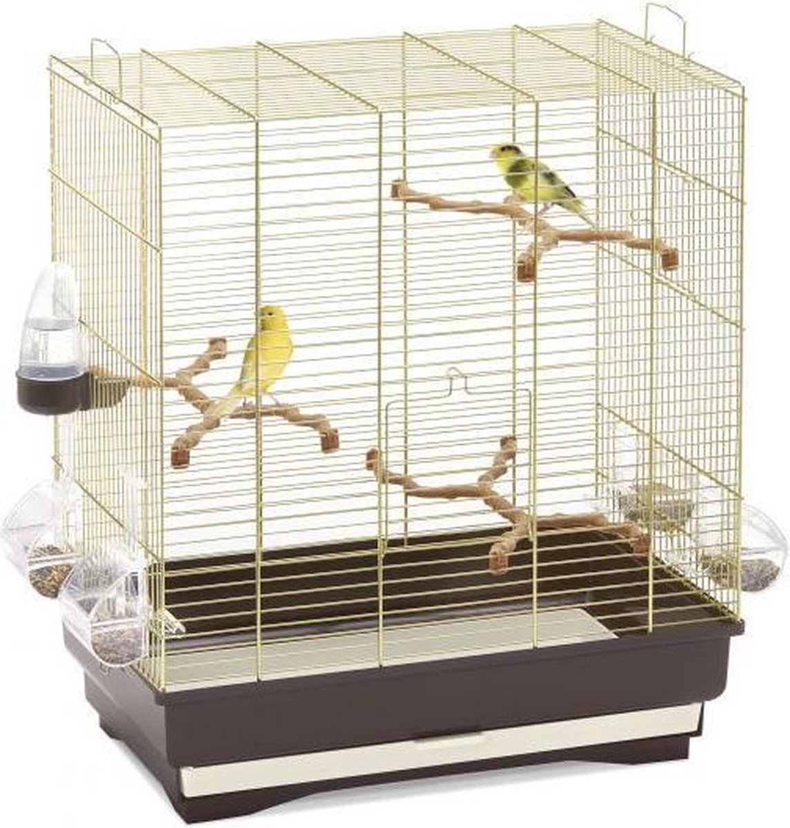Imac vogelkooi carlotta bruin messing (50x30x56