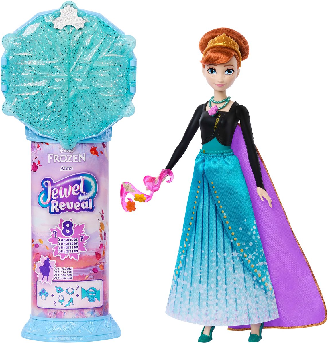 Mattel Disney Frozen Jewel Reveal Anna – Modepuppe
