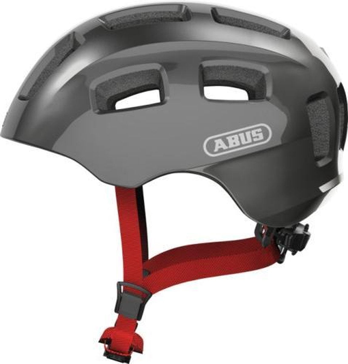 Abus Fahrradhelm Youn-i 2.0 Sparkling Titan S – 48–54 cm – Silber – geeignet für den Einsatz an Elektrofahrrädern – City-Fahrrädern – 240 g