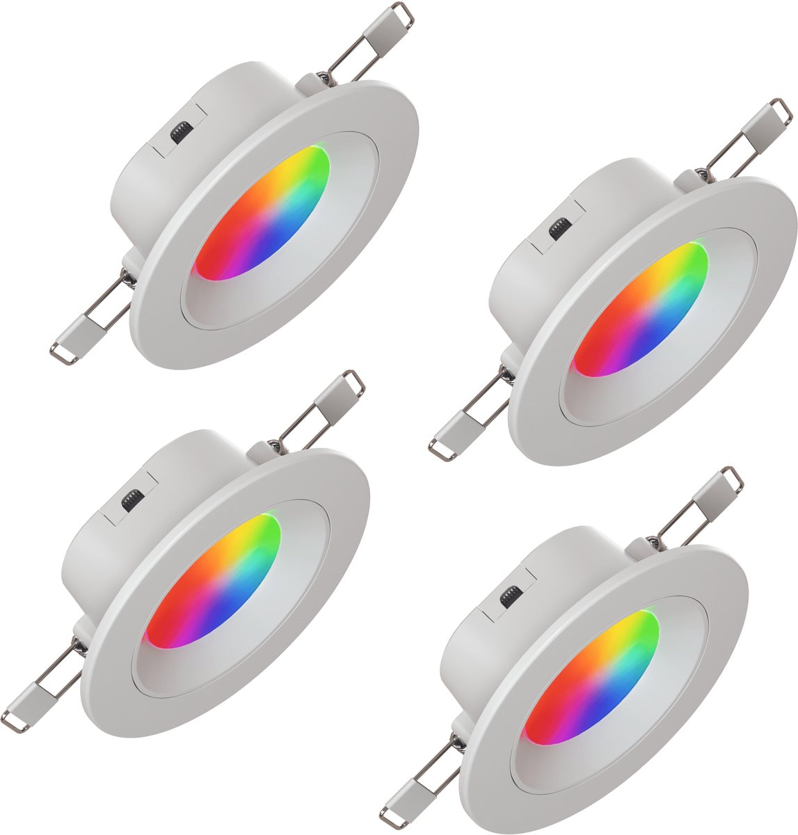 Nanoleaf Smart Downlight EU – Intelligente Beleuchtung – WLAN – 16 Millionen Farben – 76 mm – 4er-Pack – Weiß