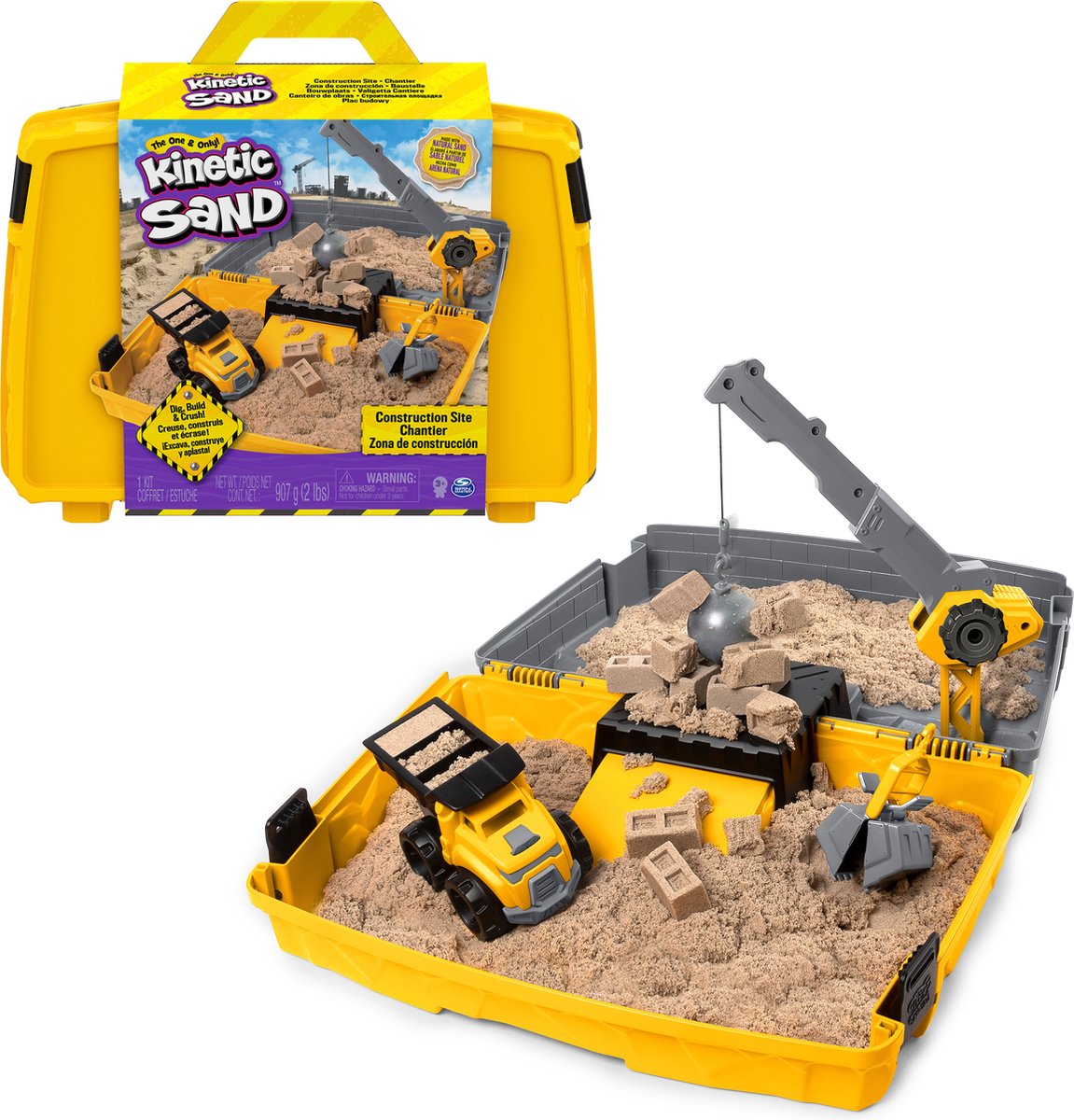 Spinmaster kinetischer Sand-Baustellenkoffer