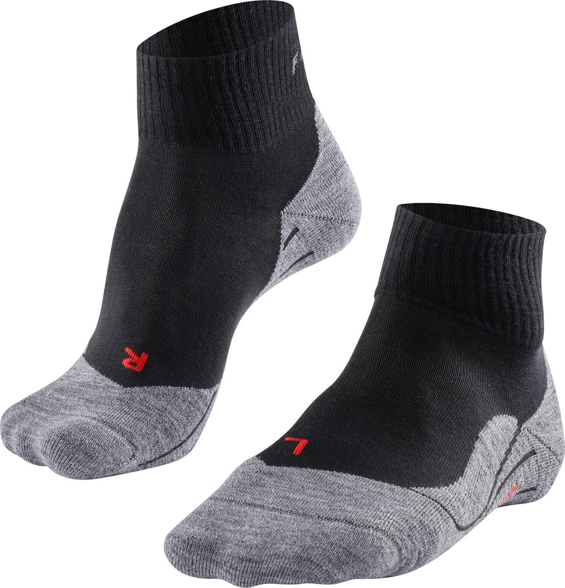 Falke TK5 kurze Anti-Blasen-Wandersocken aus dünnem Woll-Funktionsmaterial Damen Schwarz - Größe 39-40