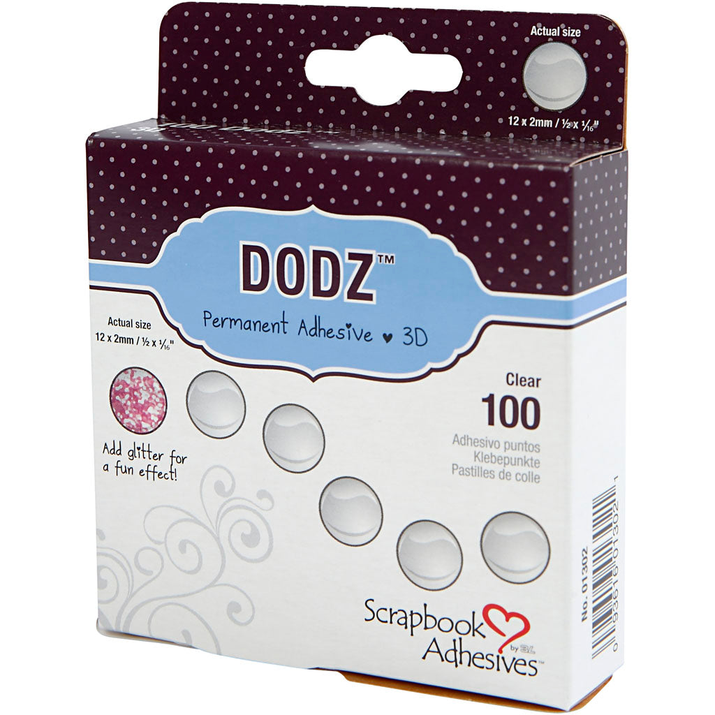Dodz Selbstklebepunkte, D 12 mm, Stärke 2 mm, 100 Stück 1 Karton