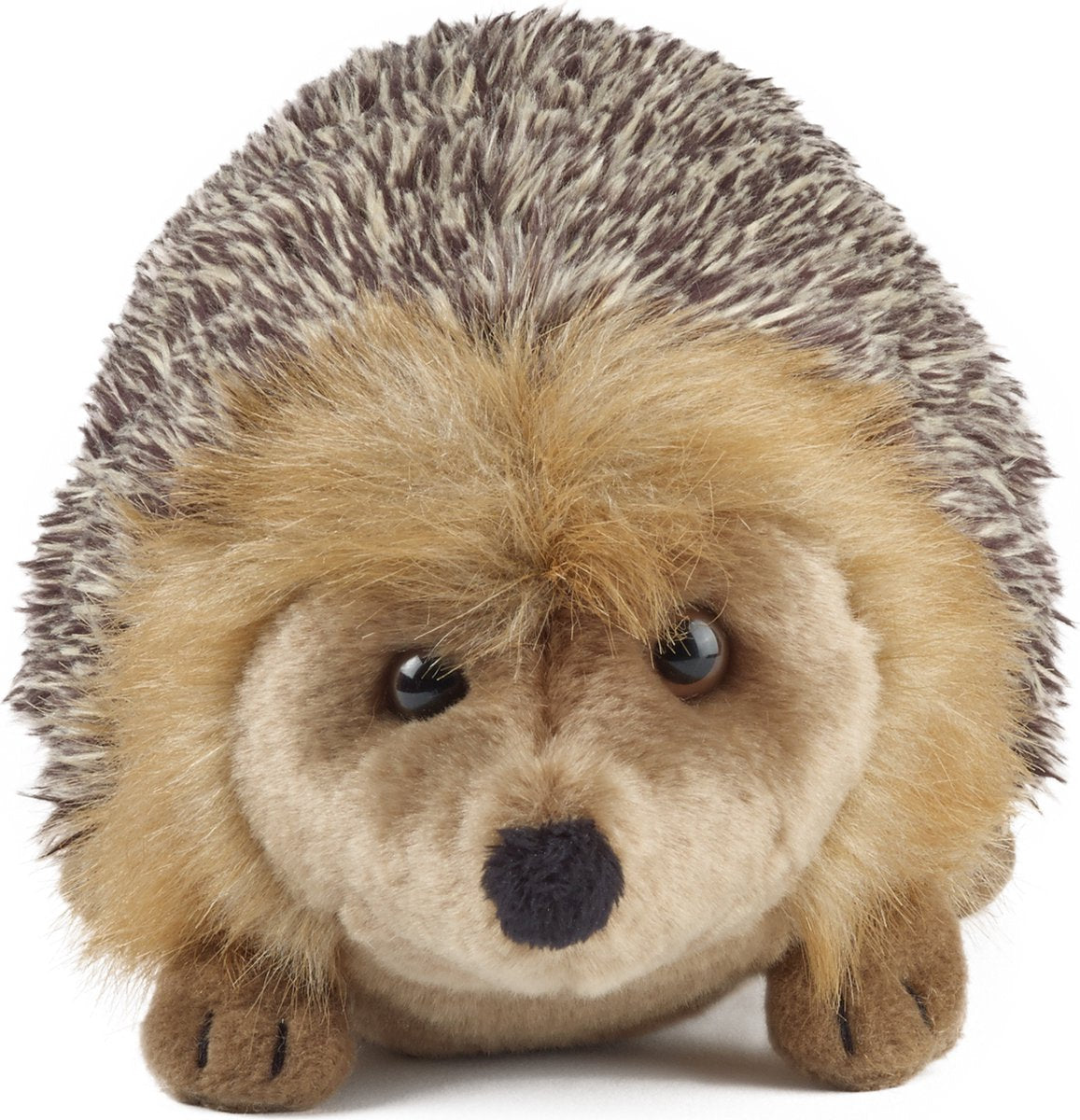 Living nature egel knuffel - bruin - pluche - 23 cm - egelknuffel - egeltje - bosdieren knuffeldieren - speelgoed voor kind