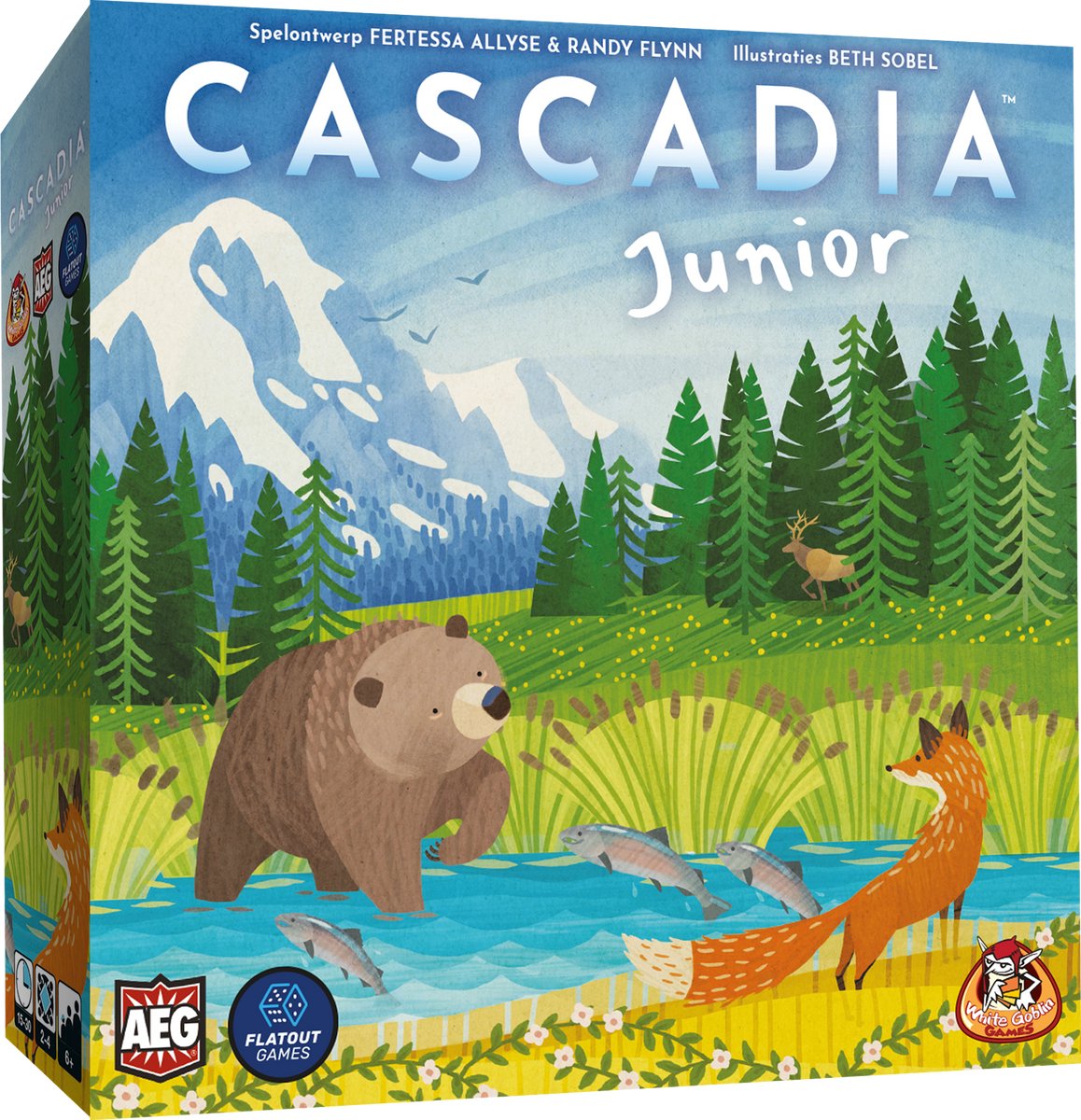 White goblin games - cascadia junior - familiespel - 2 tot 4 spelers - 15 minuten - vanaf 6 jaar