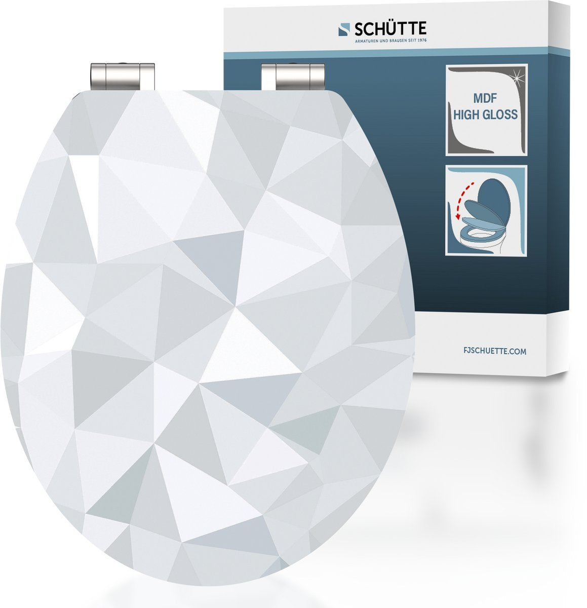 Schütte Toilettensitz mit weicher Diamant-MDF-Hochglanz