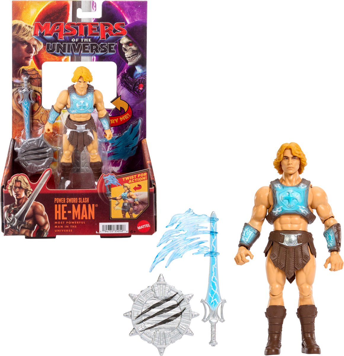 Filmfigur „Masters of the Universe 2026“ – He-Man mit Energieschwert mit Dreh- und Freigabefunktion