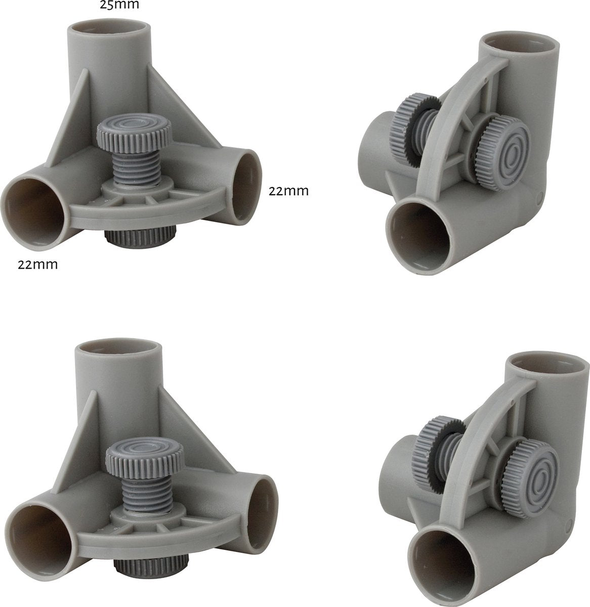 Eurotrail hoekstukken steekkast 25 22 mm 4pcs