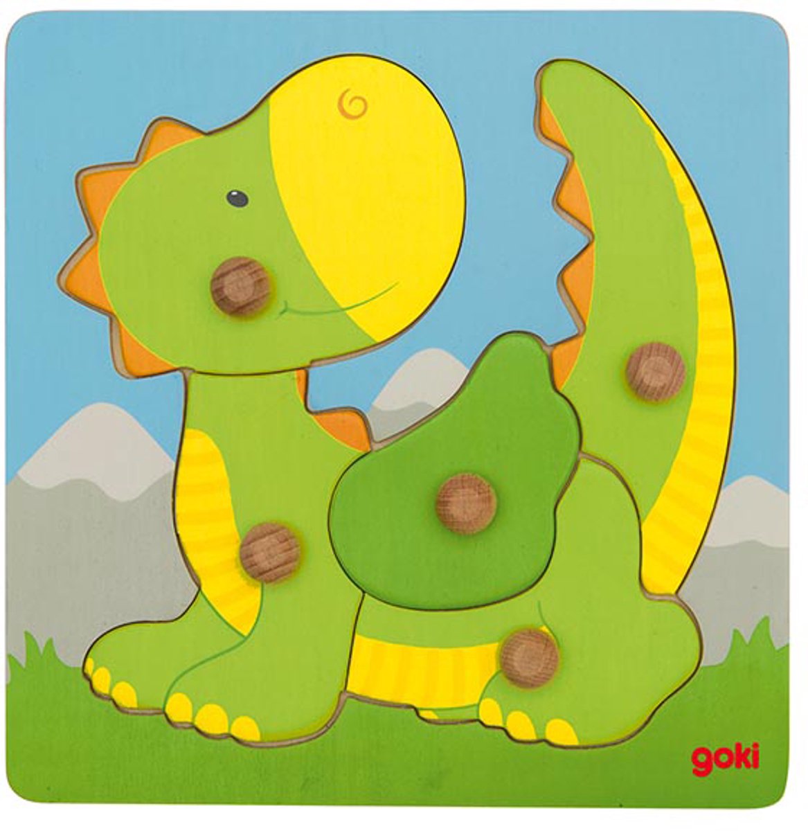 Goki Holz-Studenpuzzle Drache, 5-tlg.