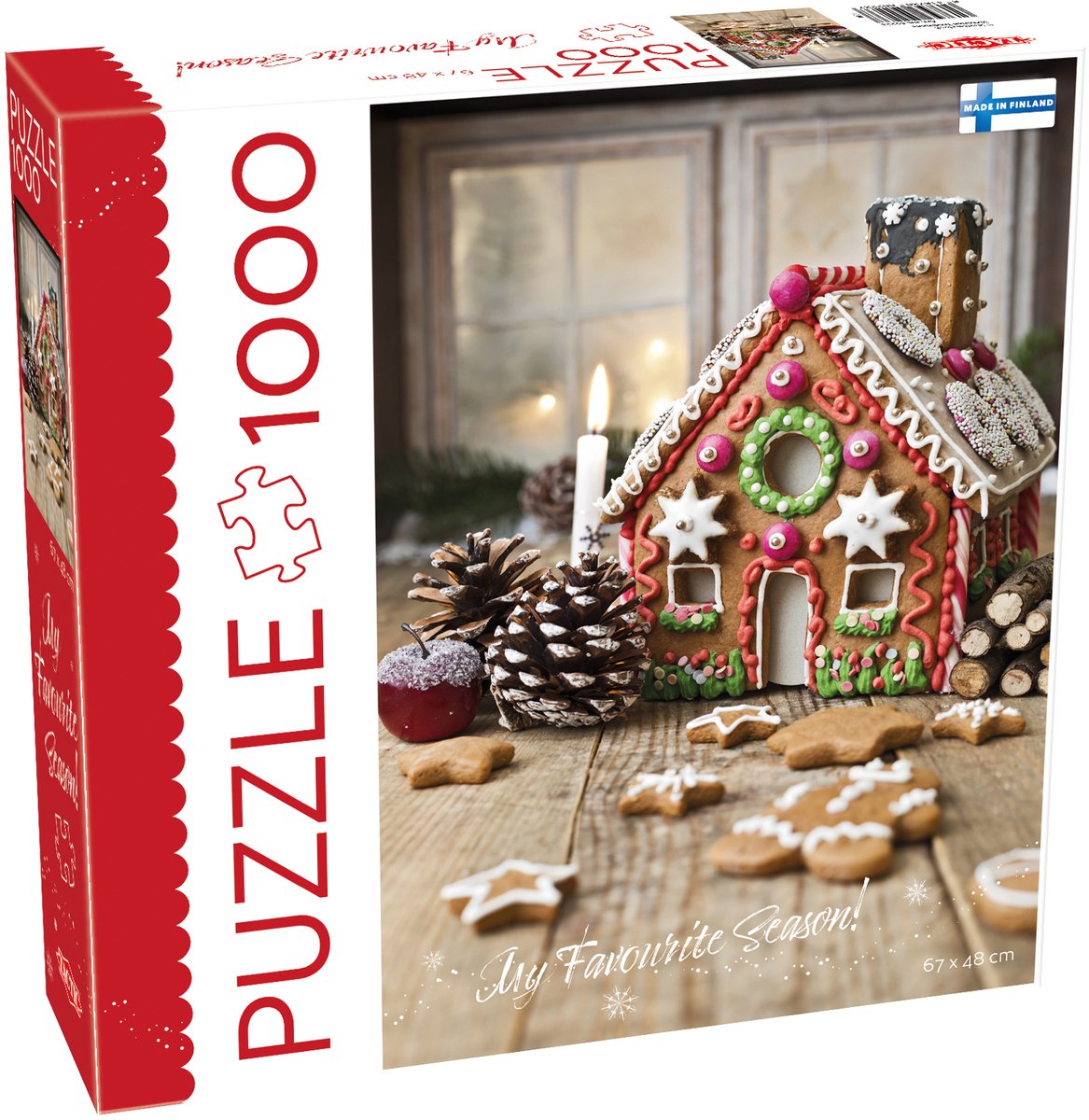 Tactic gingerbread house – puzzel – 1000 stukjes – kerst en feestelijke winterdecoratie – gedetailleerd en kleurrijk ontwerp – hoogwaardige scandinavische kwaliteit