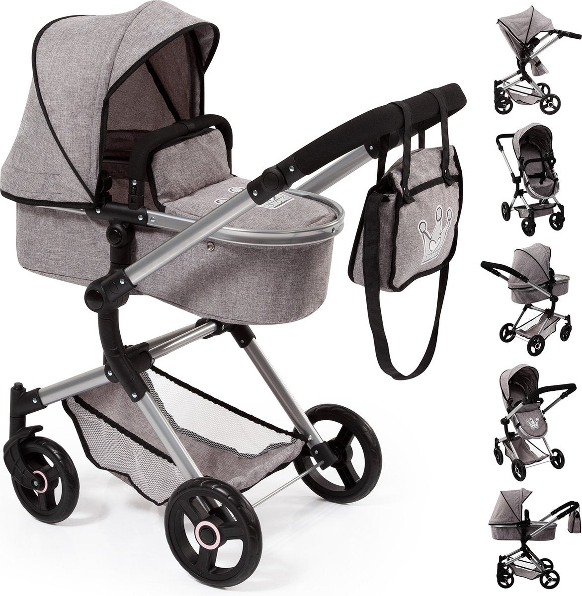 Bayer Design - Kombi-Puppenwagen Neo Vario - Grau
