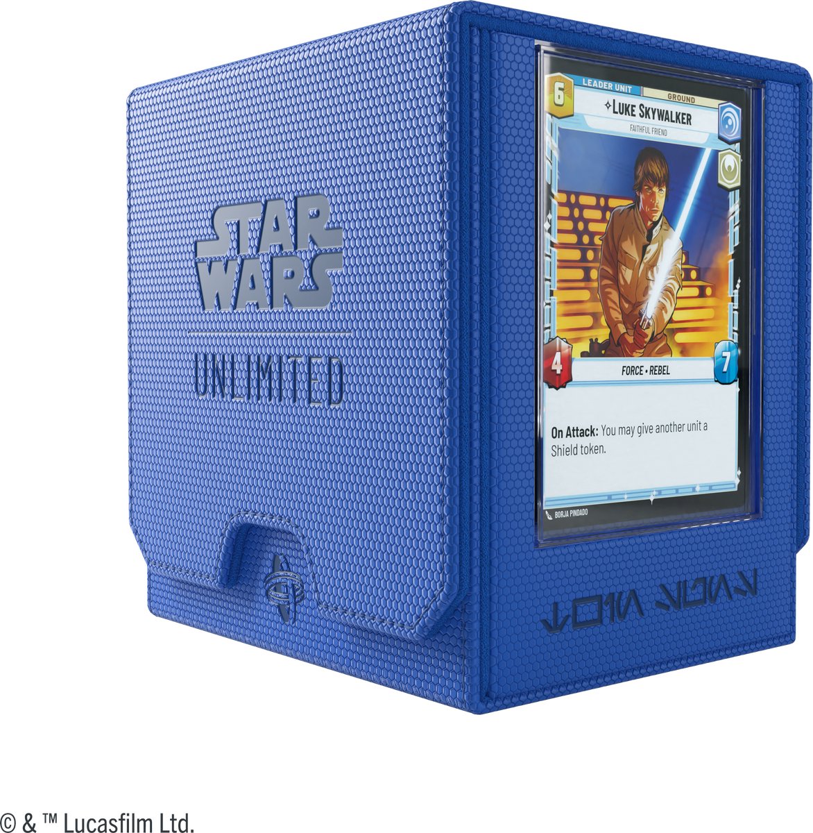 Gamegenic Star Wars Unlimited Twin Suns Deck Pod blau – Deckbox – Tokenbox – für Star Wars Unlimited –