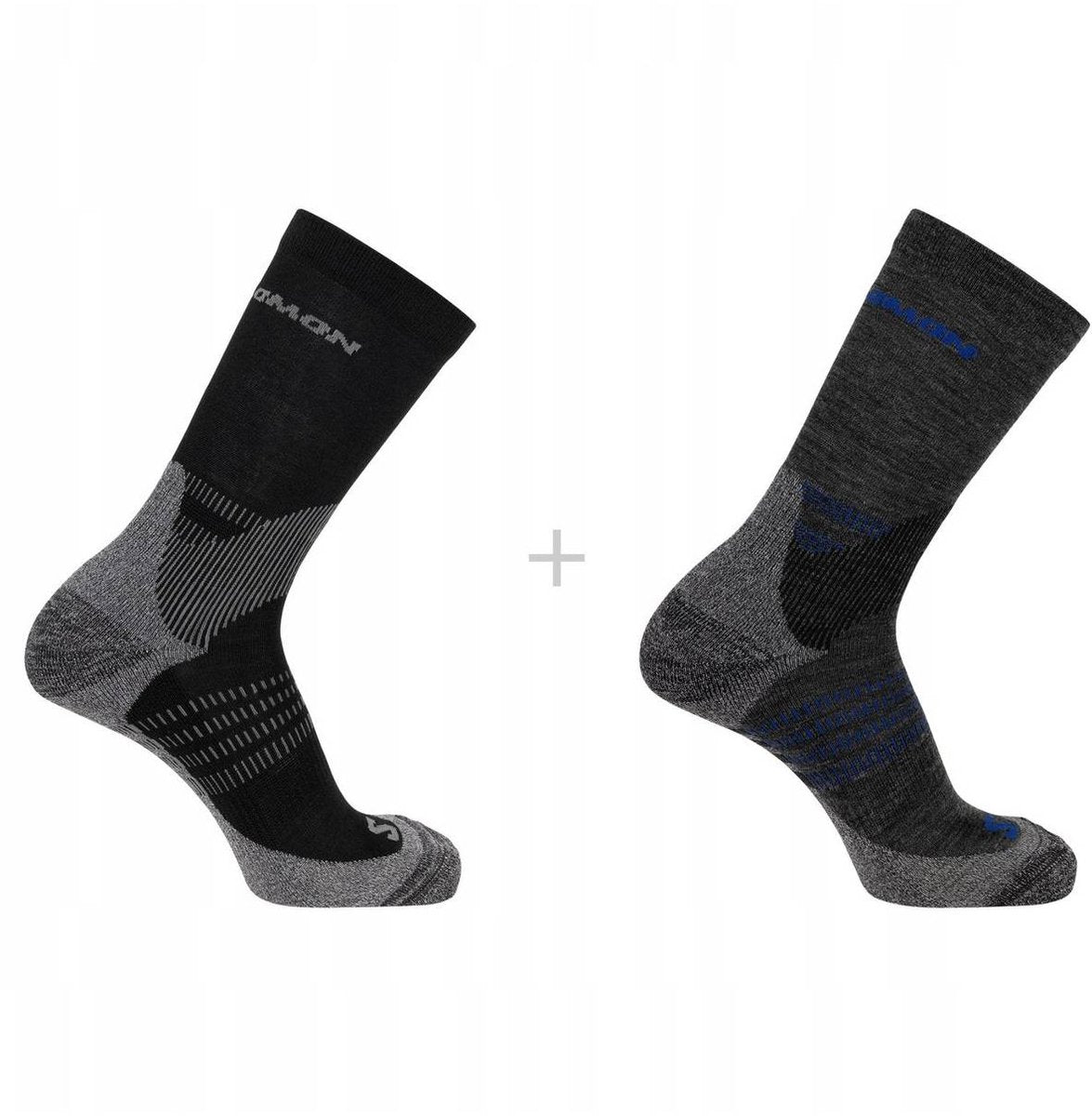 Salomon – x Ultra Access Crew Socken | 2er-Pack | Socken | Größe M 39-41 - Anthrazitschwarz