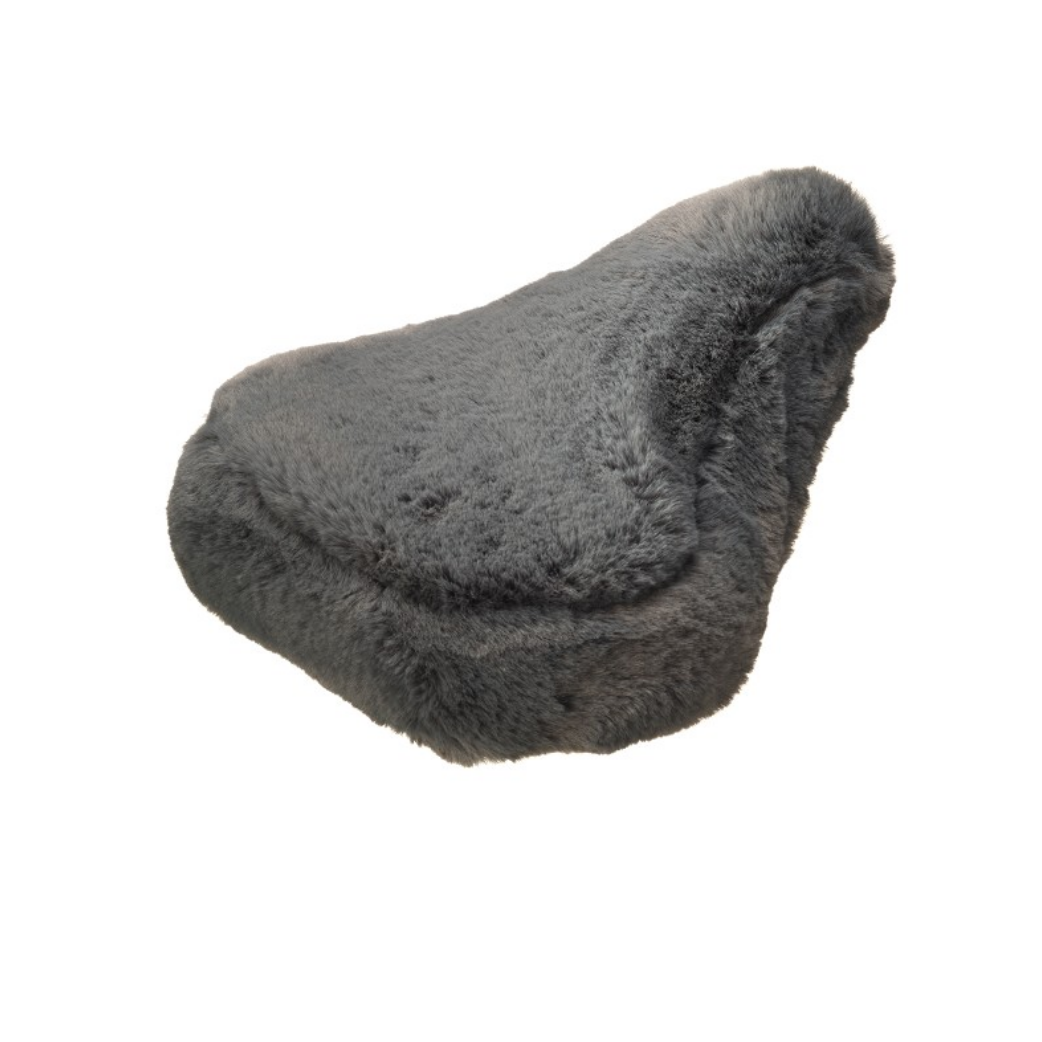 Sattelabdeckung 26 x 24 cm Schaffell Anthrazit