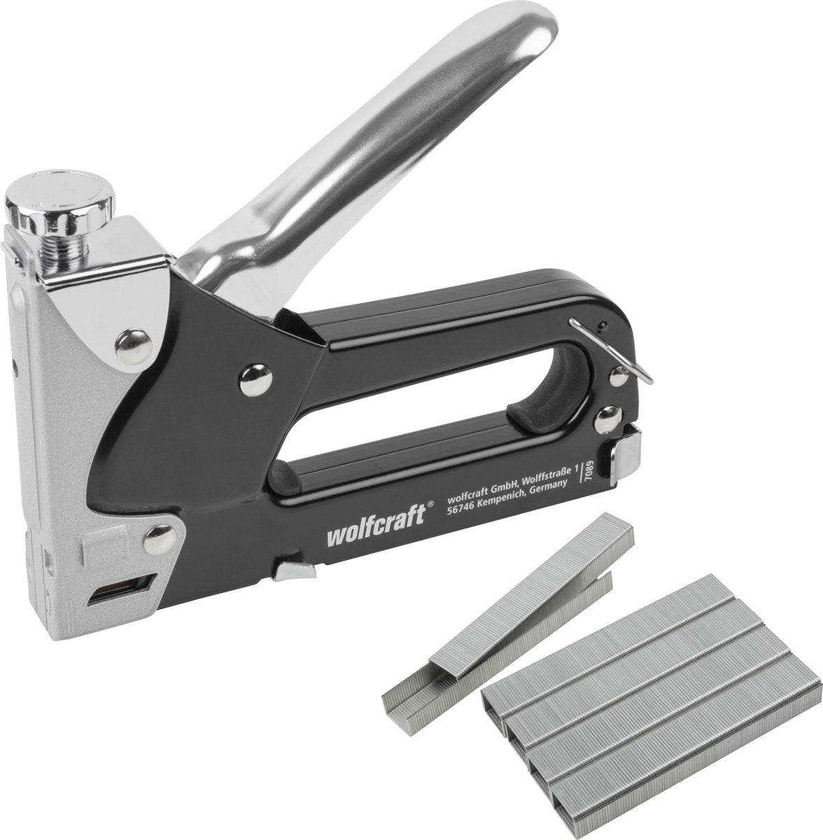 Wolfcraft - Handtacker-Set - Tacker inklusive 1000 Heftklammern - Tacocraft 7 - 7089000