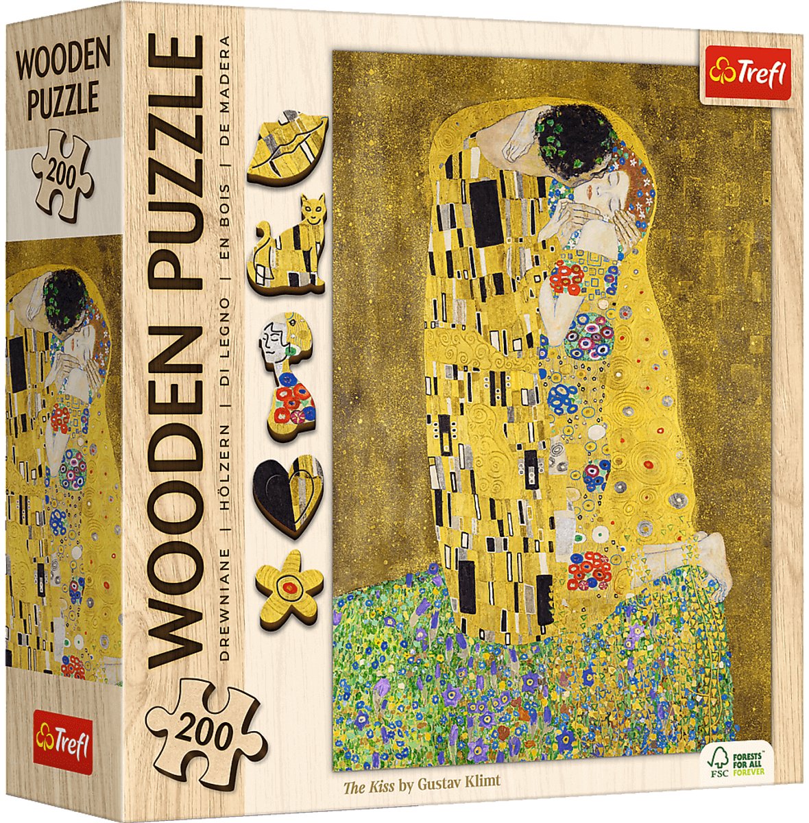 Trefl Holzpuzzle Der Kuss Gustav Klimt FSC Mix 70 % 200 Teile.