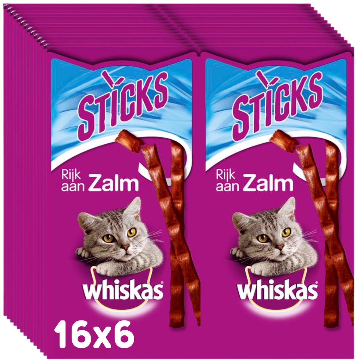 Whiskas Katzensnacks – Lachssticks – 14x6 Stück