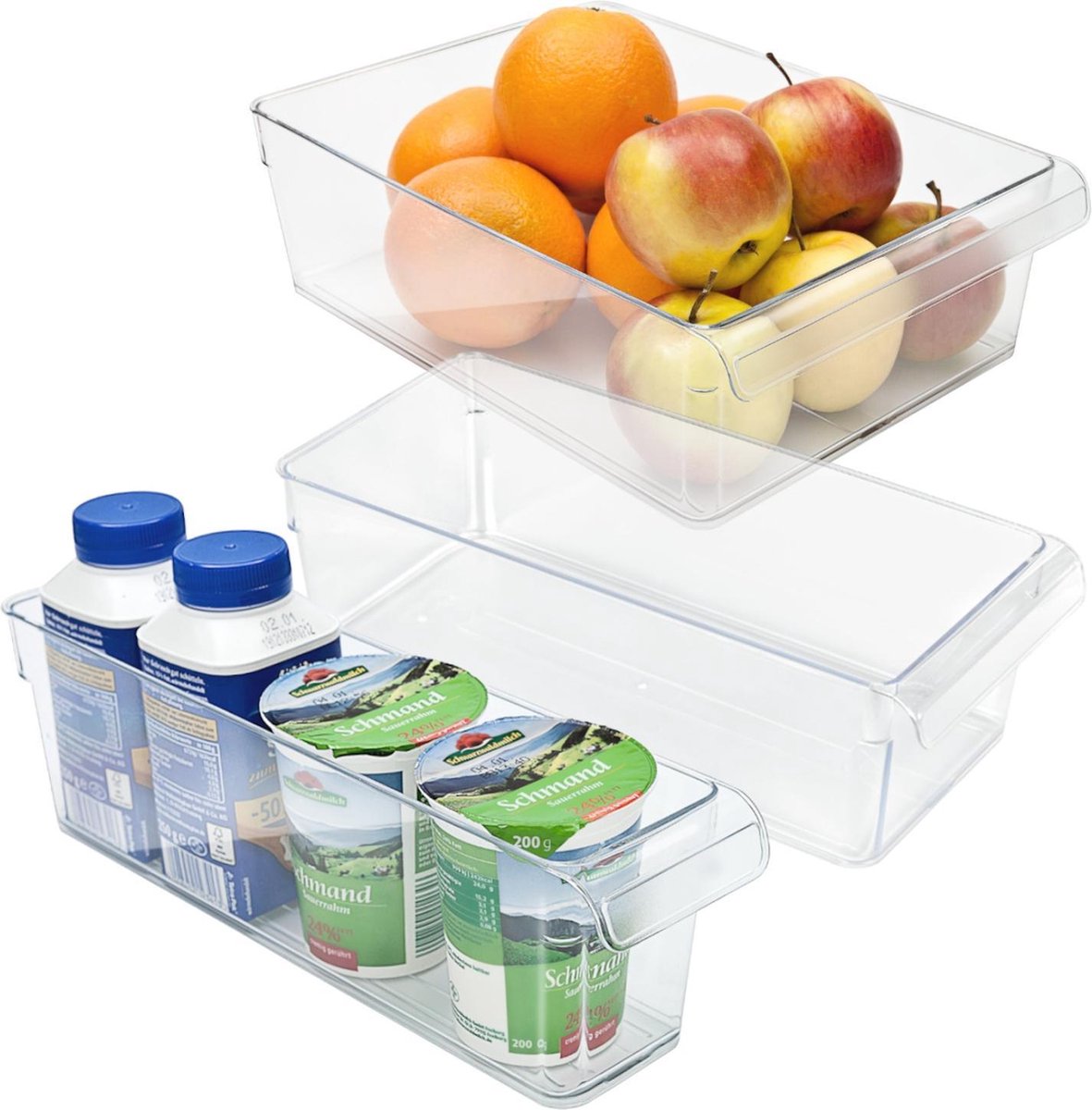 Rotho Kühlschrank-Organizer Loft 5 Liter transparent – Küchenaufbewahrung.