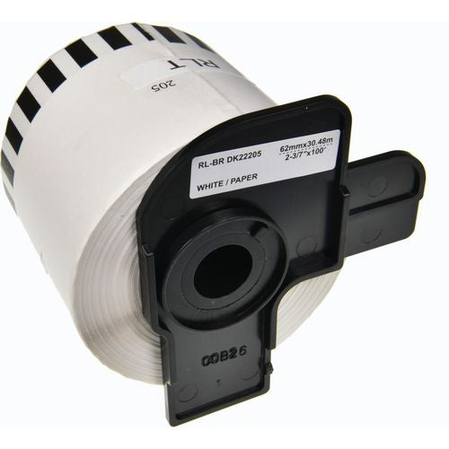Etiketrol 5br22205-wt 30480mm wit, zwart