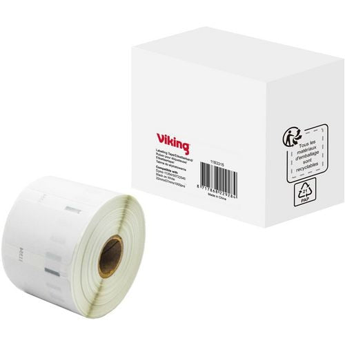 Etiketrol 5dy11354-wt 57mm wit, zwart