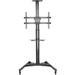 Act Monitorständer AC8370, schwarzes Aluminium, Kunststoff, Stahl