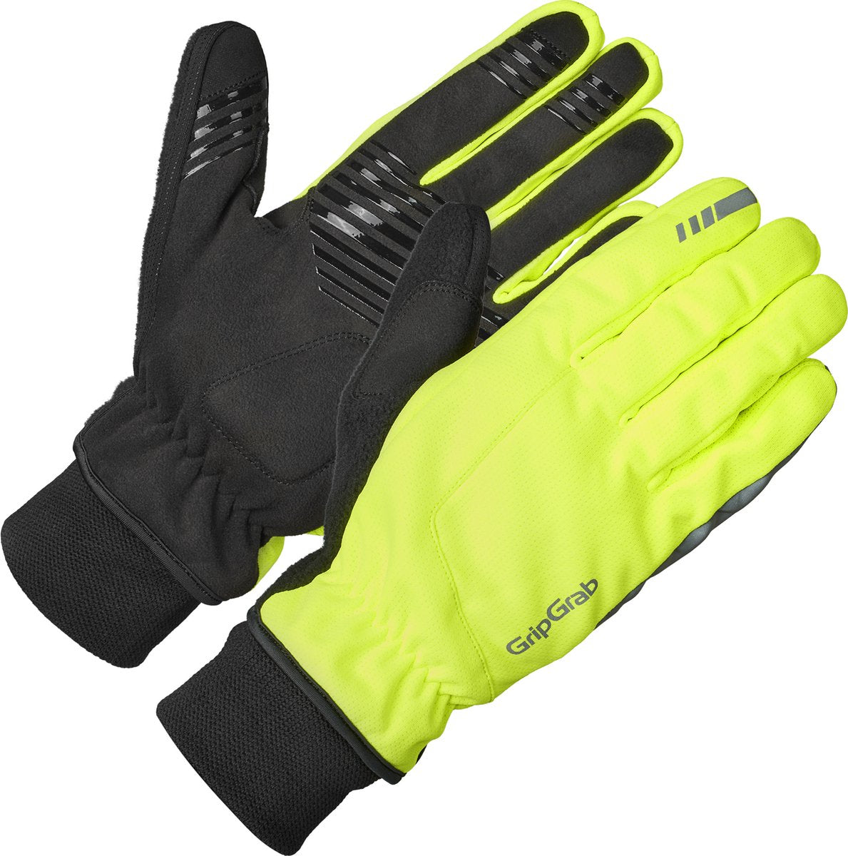 Gripgrab – Windster 2 winddichte Winter-Fahrradhandschuhe – gelbe Warnschutzausrüstung – Unisex – Größe S