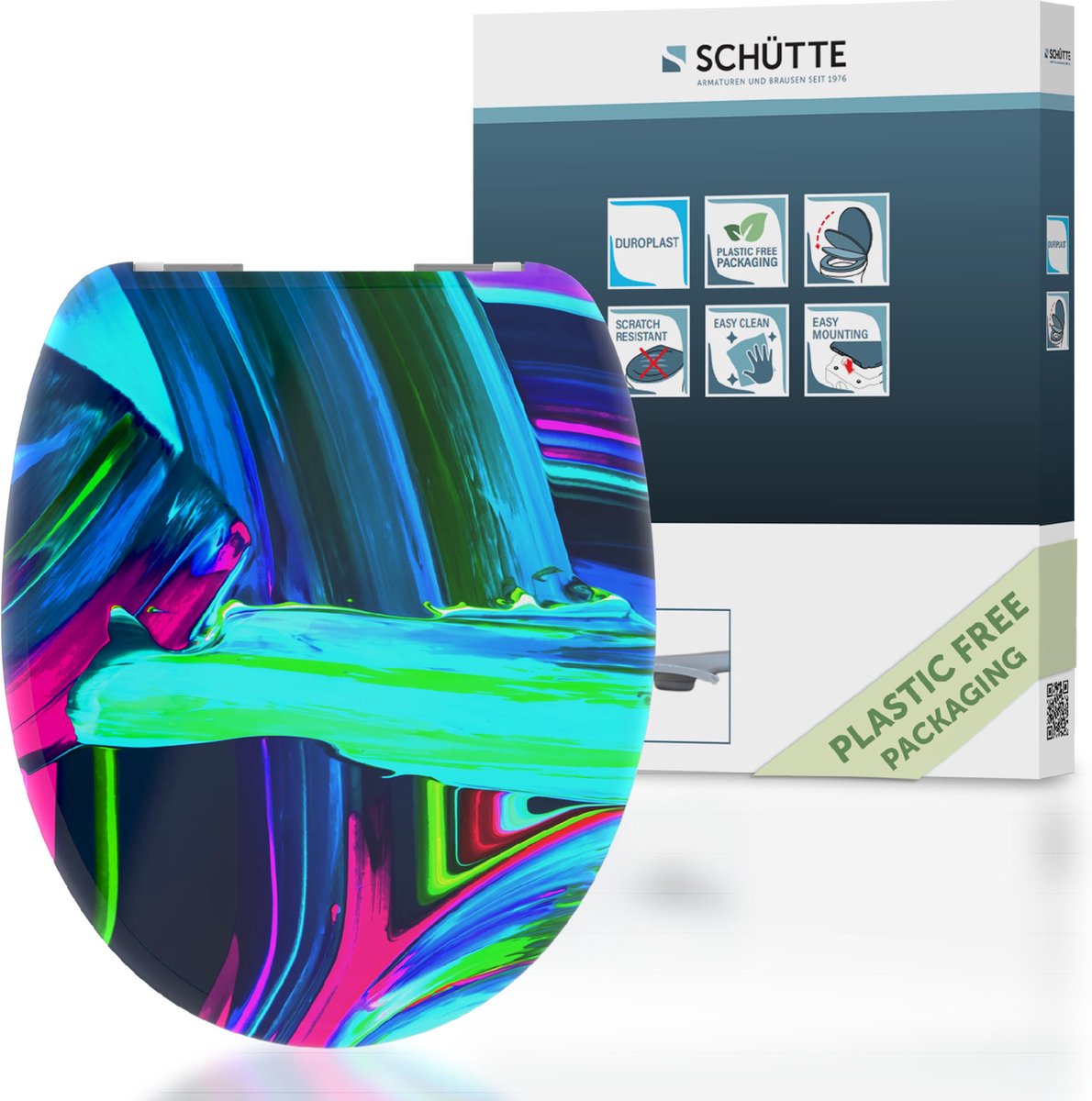Schütte Toilettensitz mit weicher Neonfarbe