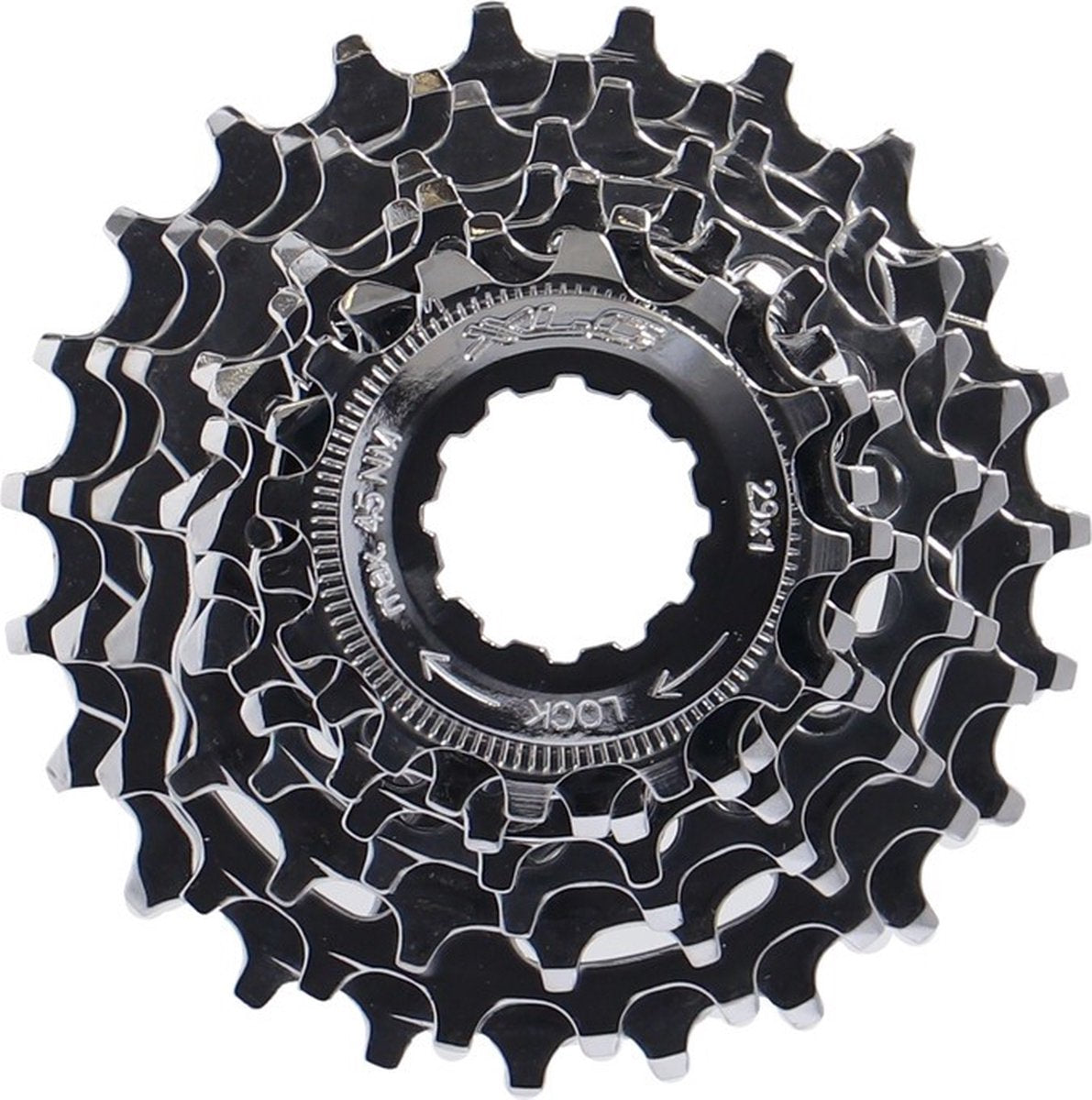 XLC 8-Gang-Kassette – Shimano 16–24 Zähne – Stahl – Schwarz