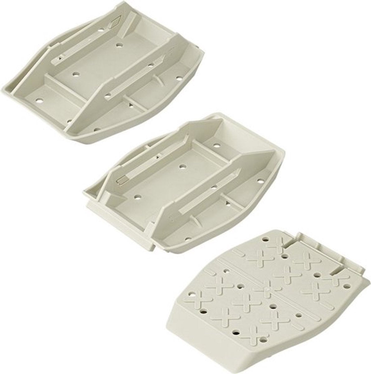 Proplus stabilisatievoeten met veer - 27,5x20,5 cm - 4 stuks