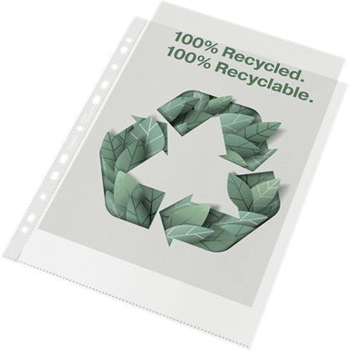 Esselte 100 % recycelte PP-A4-Maxi-Showtasche – 70 Mikron – 100 x transparente, umweltfreundliche Einsteckhüllen – Nachhaltigkeit – für die Arbeit von zu Hause aus – ideal für das Home-Office