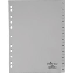 Monatsreiter langlebig 6507 12 Reiter 11 Löcher grau