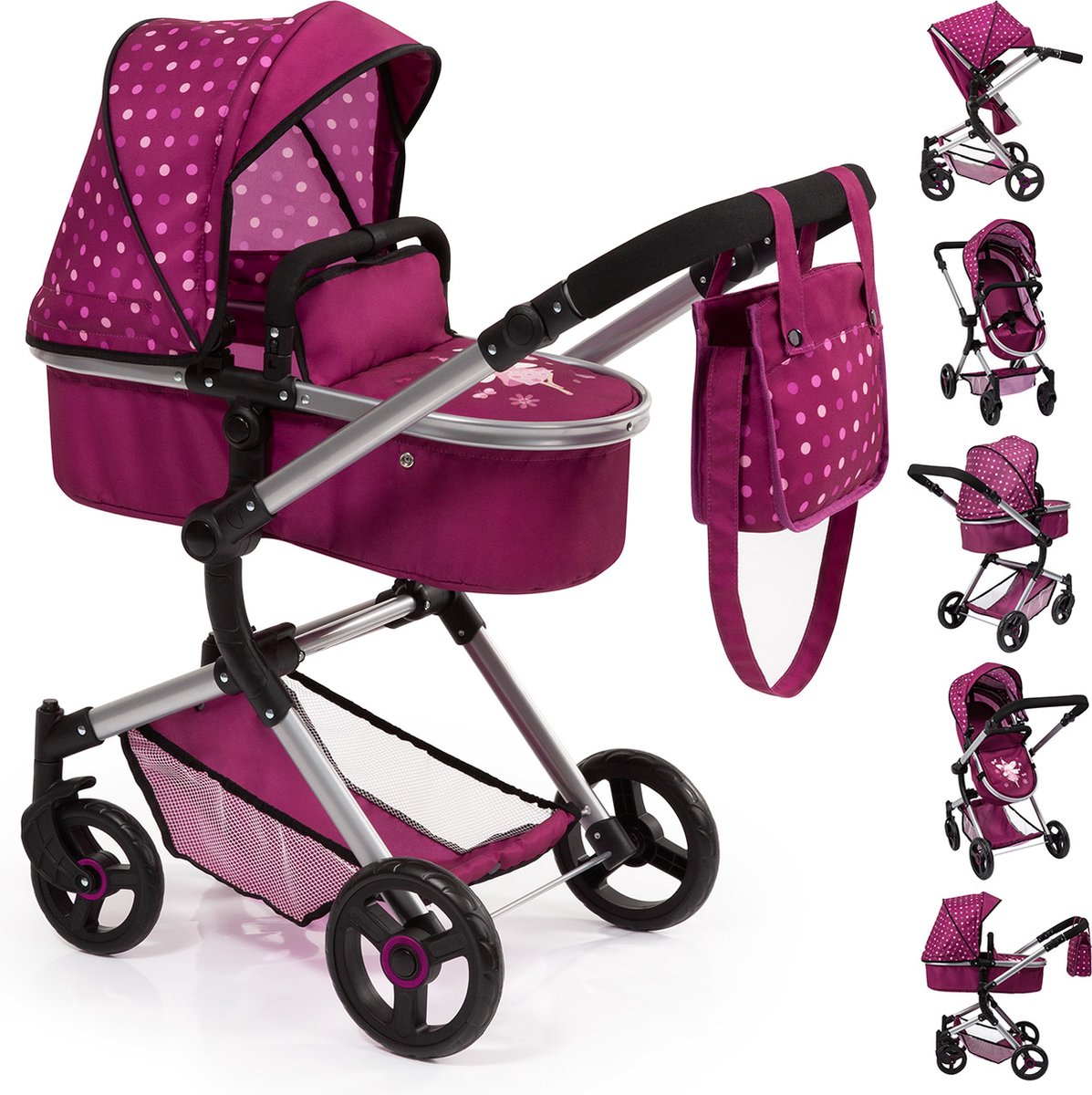 Bayer Design - Kombi-Puppenwagen Neo Vario - Lila mit Fee