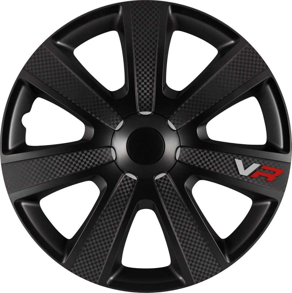 Carpoint autostyle wieldoppen 16 inch vr zwart carbon-look - abs