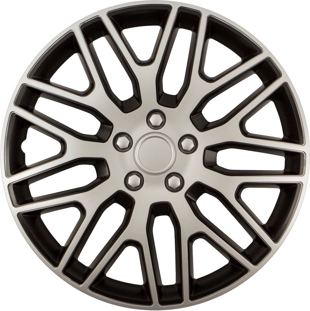 Versaco Radkappen Dakar Silber Schwarz 16 Zoll - Set (4 Stück)