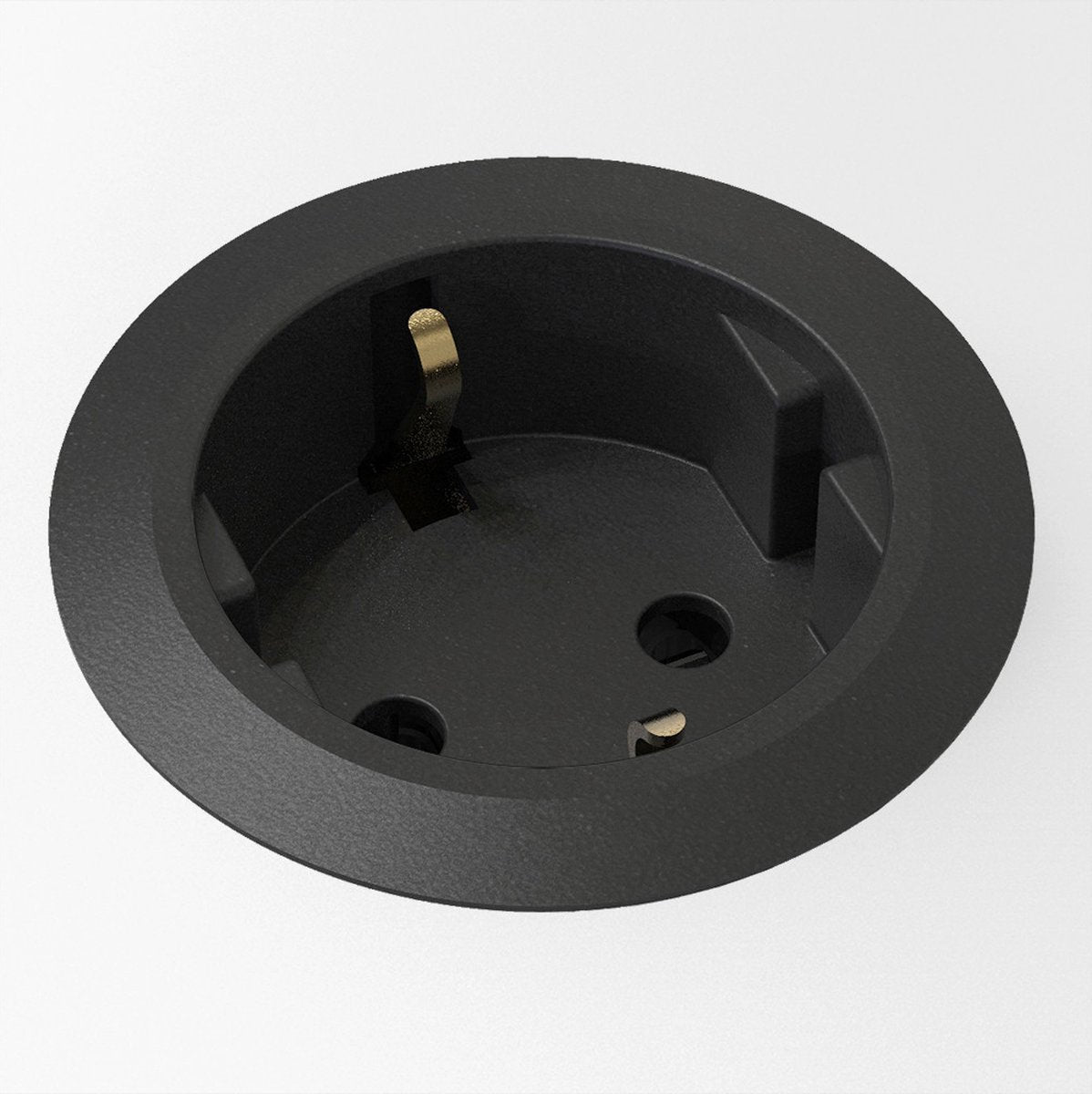 Kondator powerdot mini 51mm inbouw stopcontact, zwart