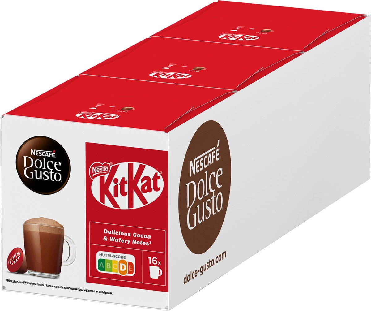 Nescafé Dolce Gusto Kapseln Kitkat – 48 Tassen für 48 Tassen Schokoladenmilch