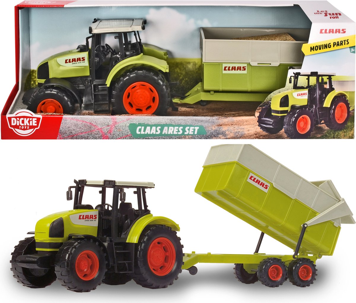 Dickie Toys Claas – Traktoranhänger – 57 cm – Spielzeugfahrzeug