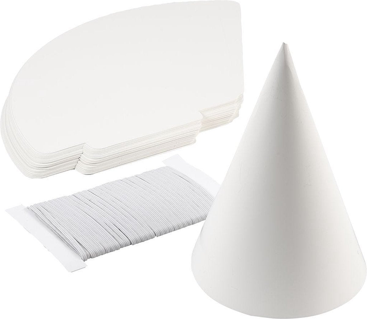 Creativ Company Kegel, H: 23 cm, T 16,5 cm, 230 g, weiß, 50 Stück 1 Box