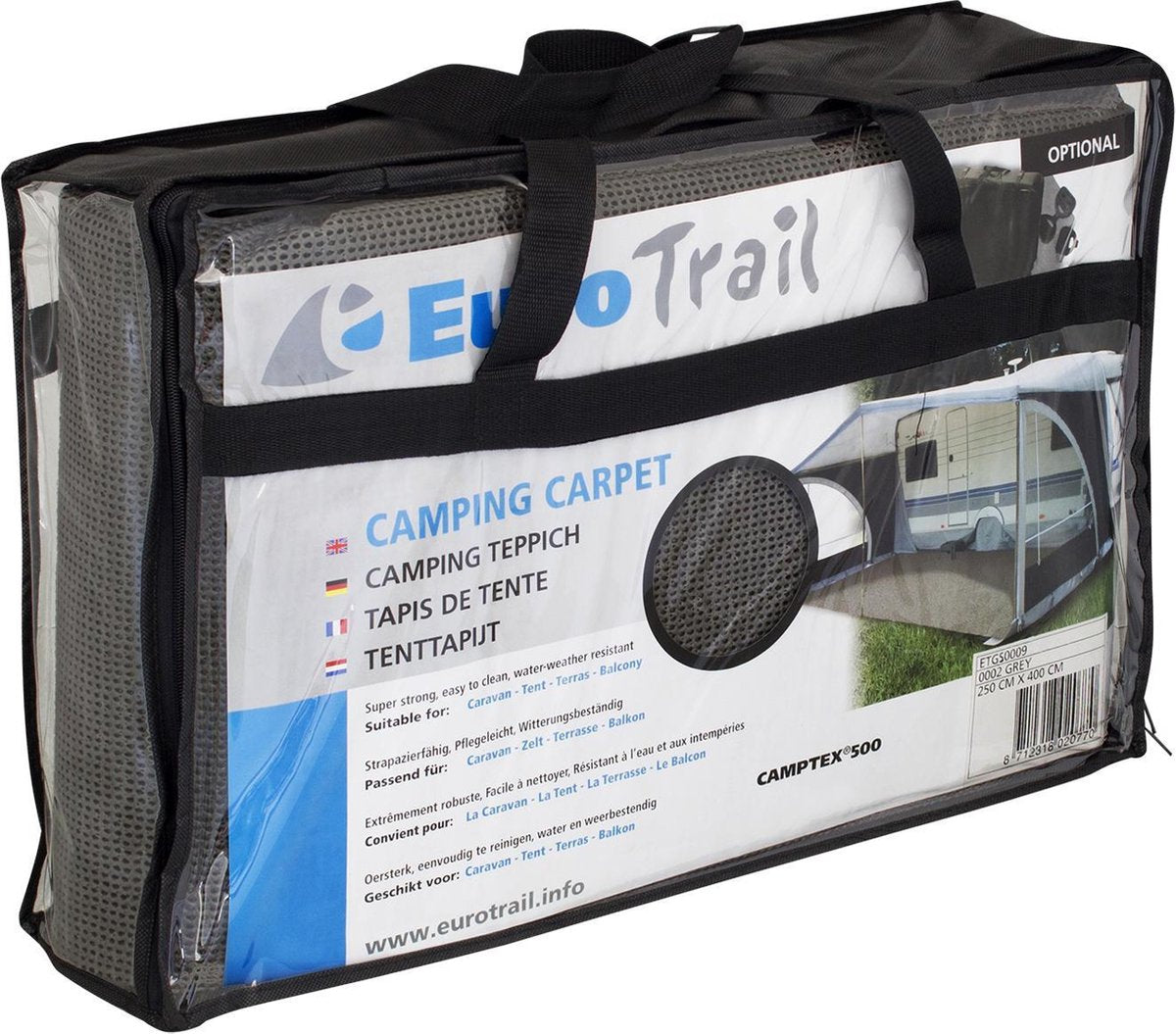 Eurotrail camptex tenttapijt - 350 x 400 cm- navy