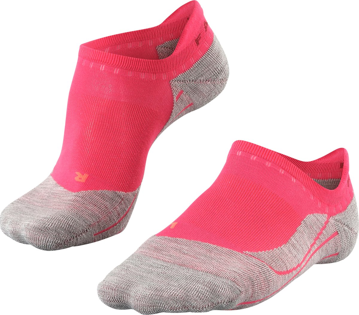 Falke ru4 Invisible Anti-Blister Baumwoll-Funktionsmaterial Laufsocken Damen Rot – Größe 39-40