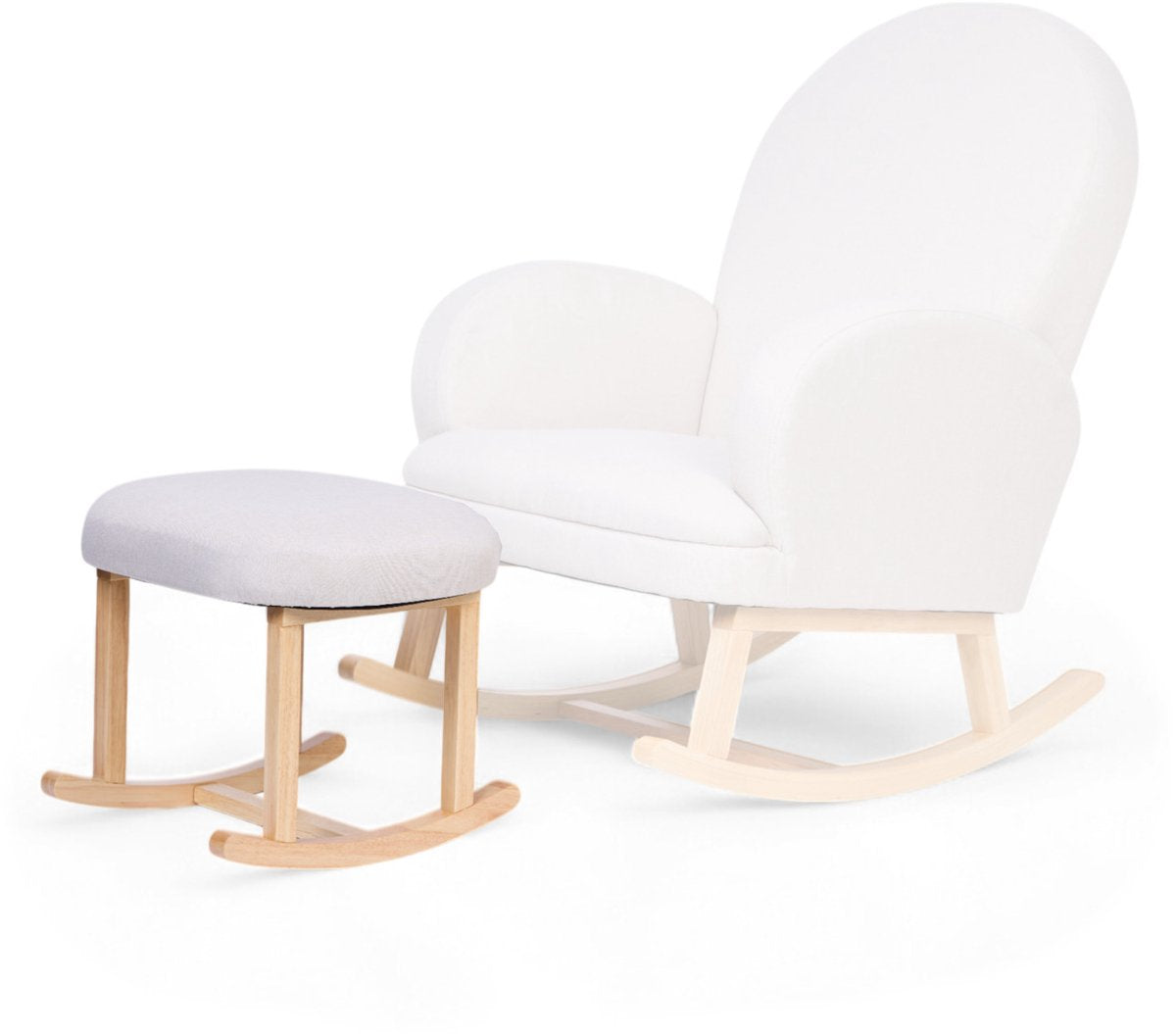 Childhome-Fußstütze für Schaukelstuhl – Leinen – Beige – komfortables, stilvolles Finish