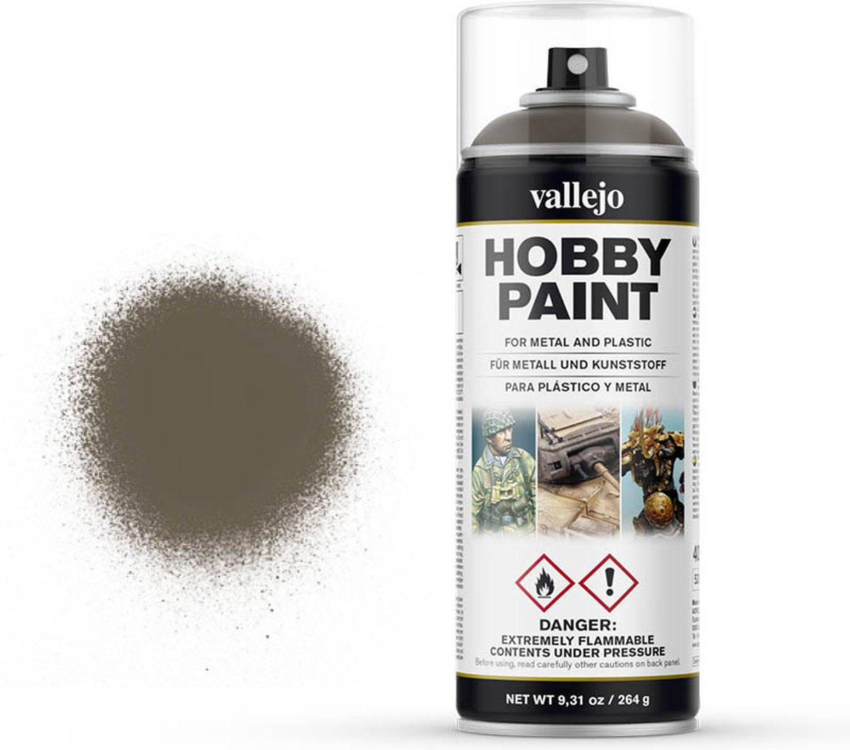 Vallejo Val 28005 – US-olivgrüne Grundierung – Sprühfarbe 400 ml