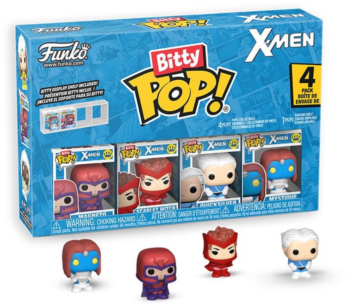 Funko X Men Bitty Pop! Vinylfigur 4er-Pack Magneto 2,5 cm Minifigur - 2 cm