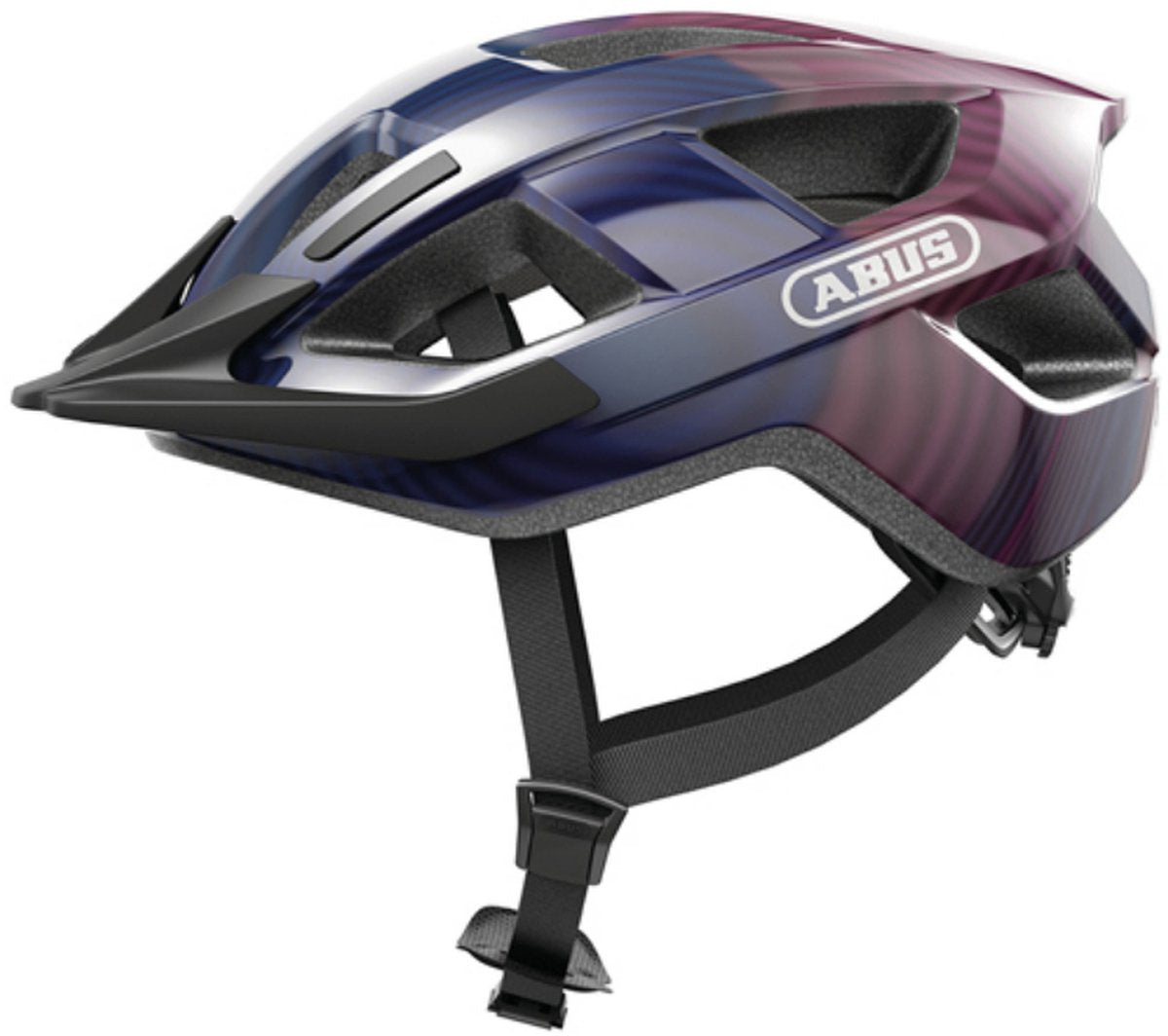 Abus Helm Aduro 3.0 LED Lila Wellen m 52-58cm