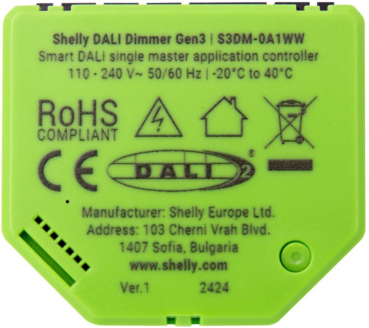 Shelly Dali Dimmer Gen3 Dimmaktor Bluetooth, WLAN