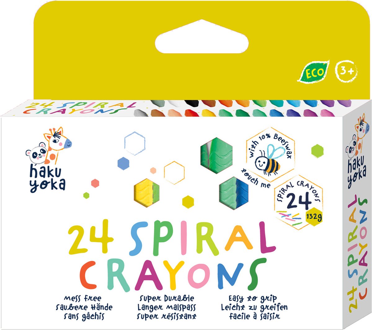 Haku Yoka Spiralstifte – 24 Stück – enthält 10 % Bienenwachs – 3 Jahre