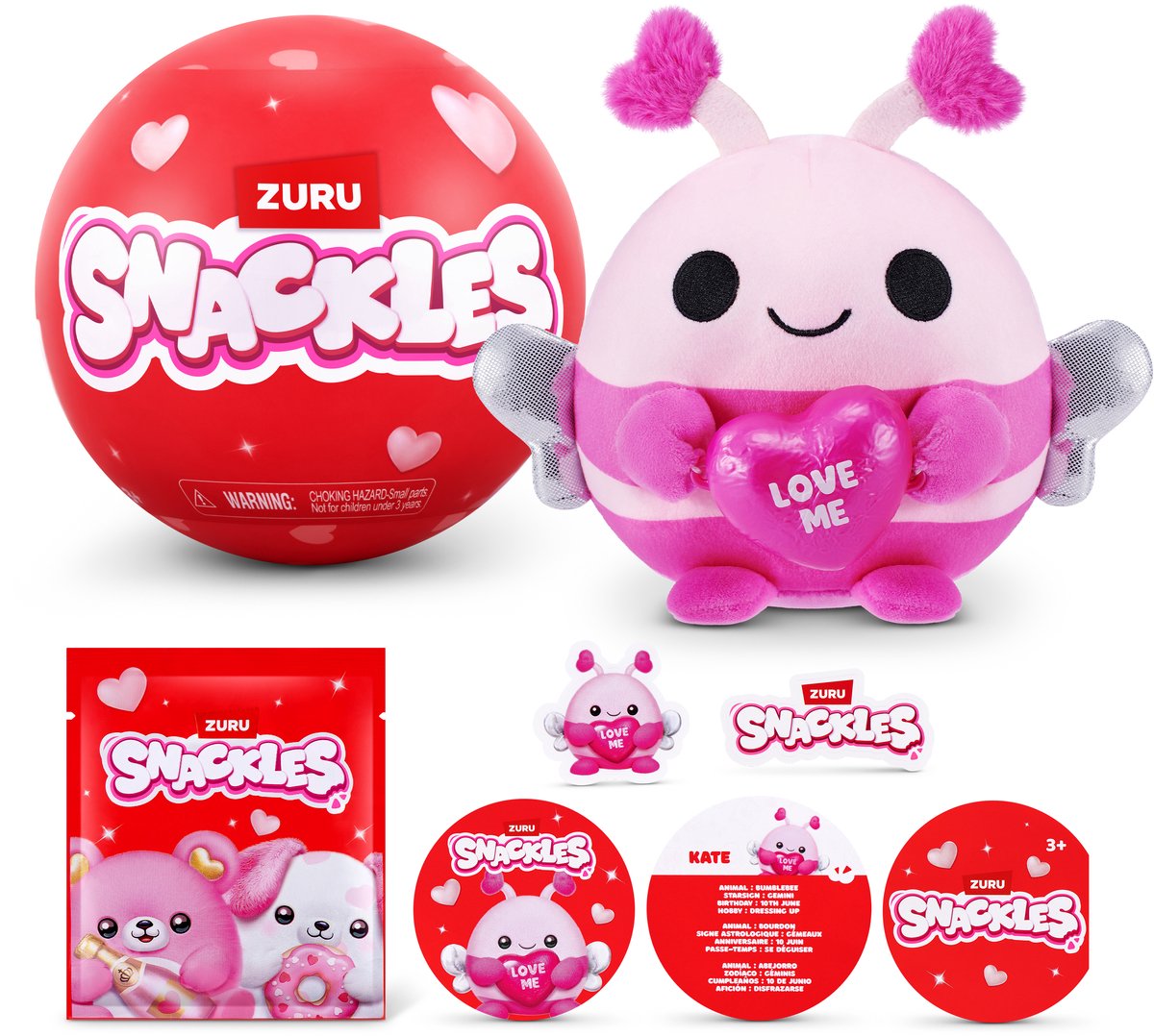 Snackles Valentines Edition 5-Zoll-Plüsch